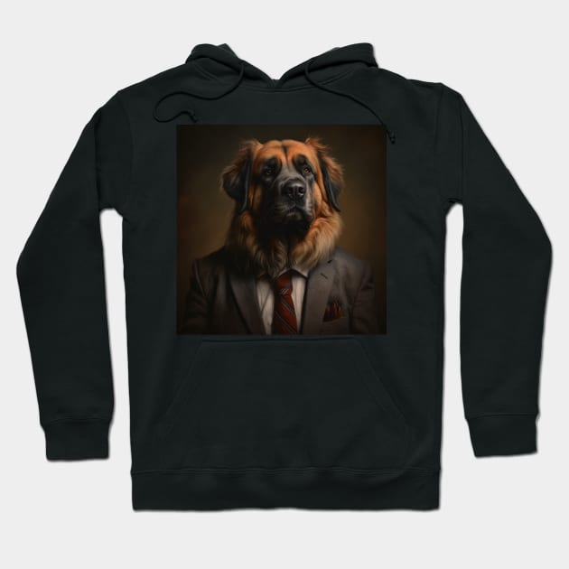 Leonberger Dog in Suit Hoodie by Merchgard